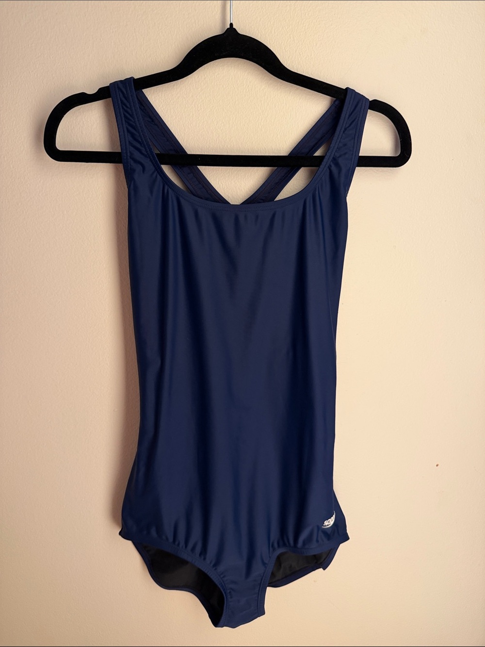 Speedo Navy Blue Classic One-Piece Swimsuit for Women Sz 8L